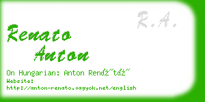 renato anton business card